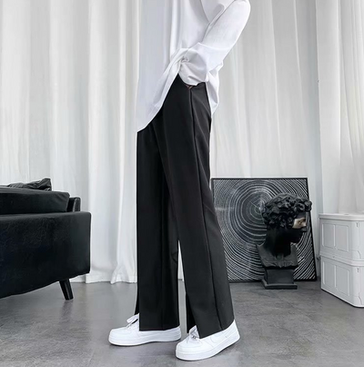 Pantalones Rectos con Aberturas Laterales y Efecto Acampanado - Image 9