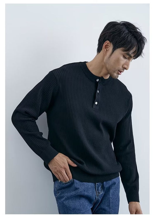 Suéter Ejecutivo Preppy de Manga Larga para Hombre - Image 30