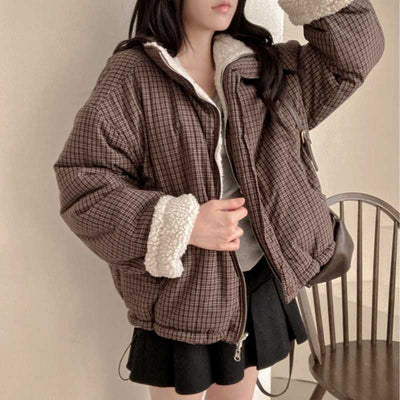 Abrigo Reversible de Algodón para Mujer - Doble Cara Cálido - Image 3