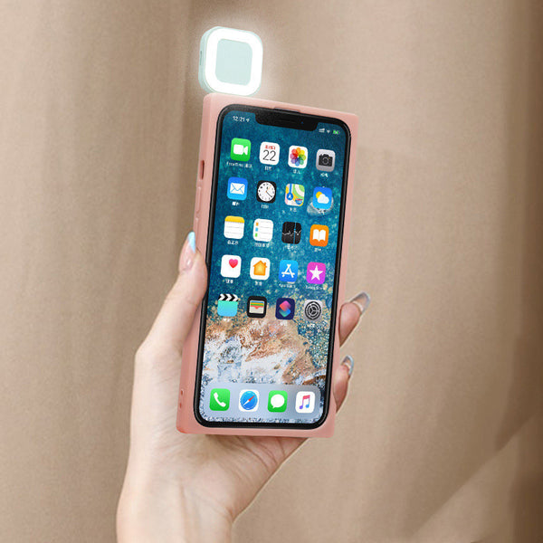 Funda Móvil con Anillo y Luz LED para Selfies