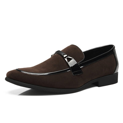 Zapatos de Cuero Formal para Hombre Talla Grande - Estilo Británico Clásico sin Cordones - Image 3