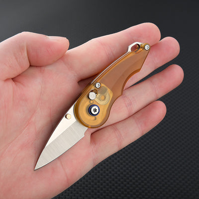 Cuchillo de Chef PEI con Mango Ámbar y Hoja Afilada de Gota de Agua - Image 14