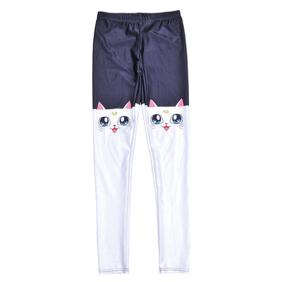 Leggings Deportivos Mujer Estampado Gato Blanco - Image 8