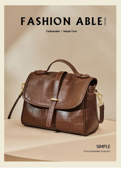 Bolso Mensajero de Cuero Genuino con Correa Cruzada - Image 16