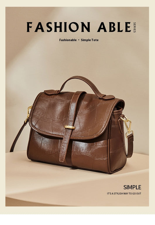 Bolso Mensajero de Cuero Genuino con Correa Cruzada - Image 16