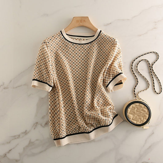 Blusa de Seda para Mujer de Manga Corta - Image 8