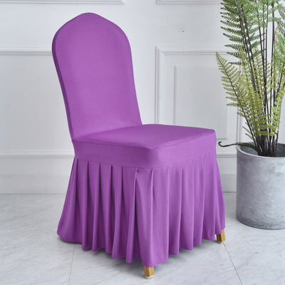 Silla de comedor con falda plisada - Image 15