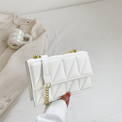 Bolso Bandolera Cuadrado con Cadena - Cartera de Moda Compacta - Image 10