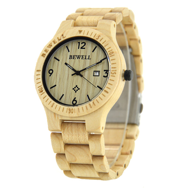 Reloj de Madera Sándalo Natural