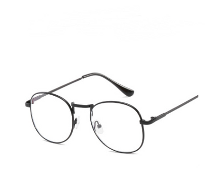 Gafas Retro Espejo Azul con Marco Redondo Decorativo