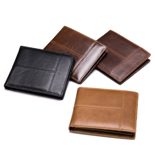 Cartera de Cuero para Hombre con Protección Antirrobo