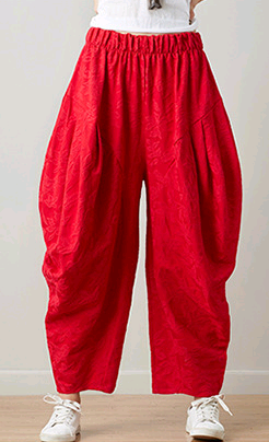 Pantalones Jacquard Étnicos para Mujer con Cintura Elástica - Primavera Verano - Image 4