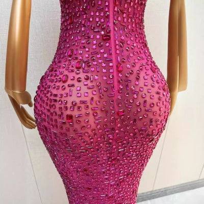 Vestido de Fiesta Brillante con Strass para Anfitriona - Image 4