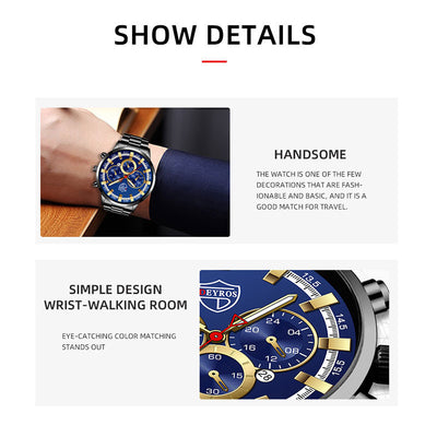 Reloj de Cuarzo Luminoso para Hombre - Elegancia Empresarial - Image 17