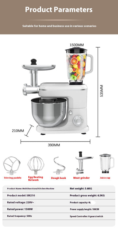 Batidora Amasadora Multifunción 6L - Máquina de Cocina Profesional - Image 19