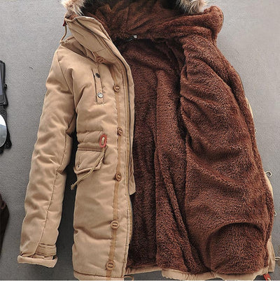 Abrigo de Invierno para Hombre con Forro de Lana de Cordero y Acolchado Grueso - Image 12