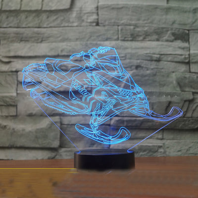 Luz Nocturna 3D Trineo LED Multicolor - Vehículo Nieve - Image 3