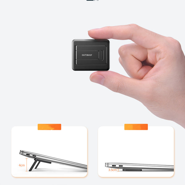 Soporte Plegable Portátil para Notebook y Tablet con Correa de Transporte