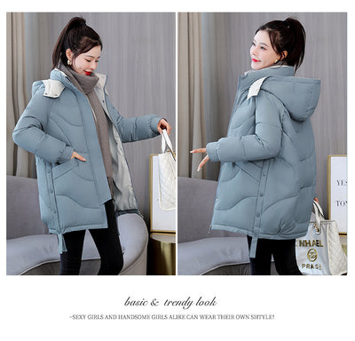 Chaqueta Acolchada Impermeable con Capucha y Contraste de Colores - Image 27