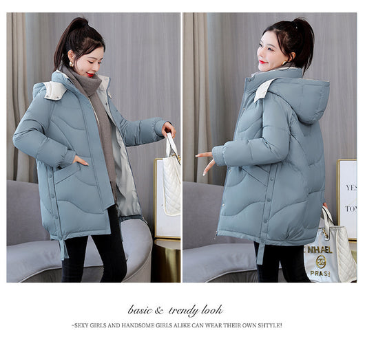 Chaqueta Acolchada Impermeable con Capucha y Contraste de Colores - Image 27