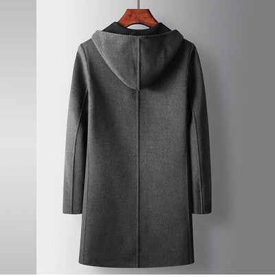 Abrigo de Lana Reversible para Hombre con Capucha - Image 10