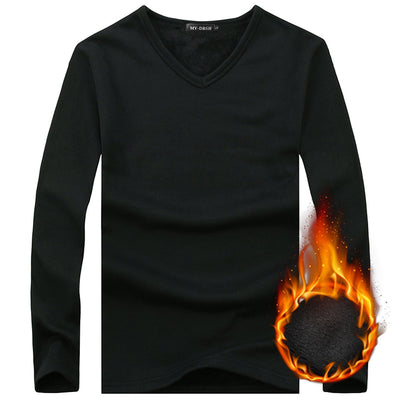 Camiseta Térmica Manga Larga Hombre Invierno - Terciopelo Suave Ajuste Slim Tallas Grandes - Image 3