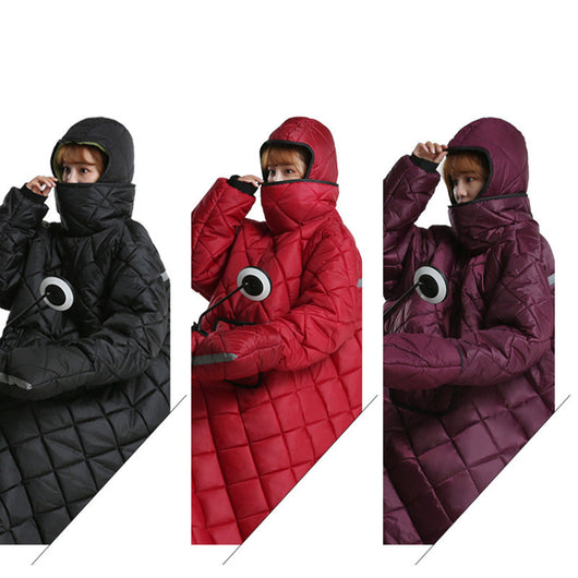 Chaqueta Cortavientos Acolchada Impermeable con Asa de Transporte - Image 3