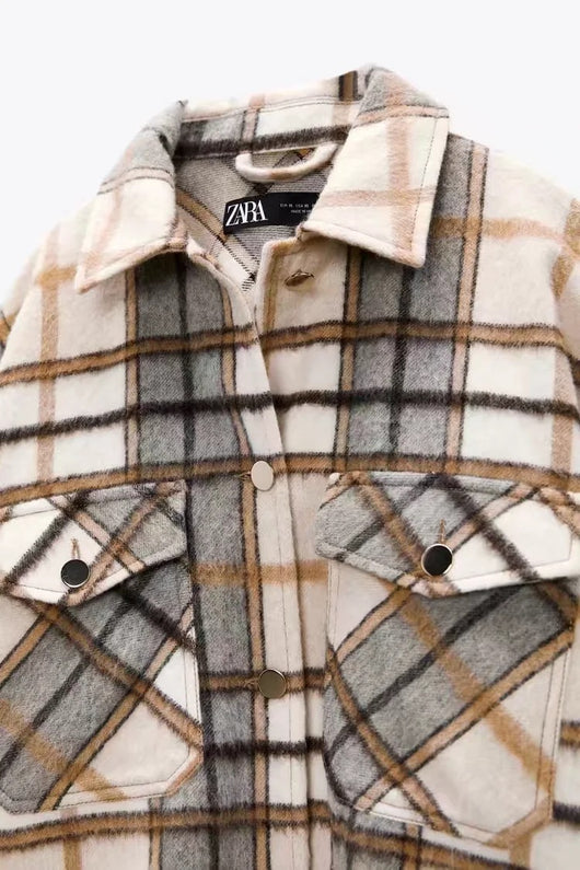 Camisa de Cuadros Oversize en Lana - Estilo Boyfriend - Image 2