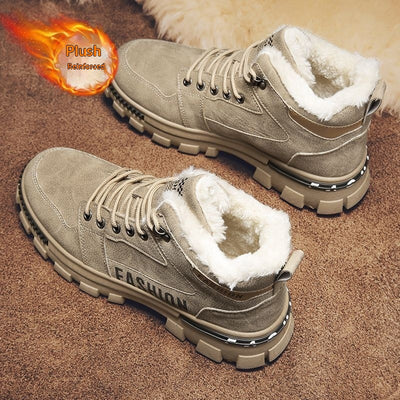 Zapatos Cálidos de Algodón con Forro Polar para Hombre - Image 4