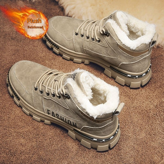 Zapatos Cálidos de Algodón con Forro Polar para Hombre - Image 4