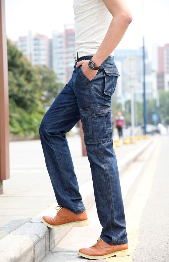 Pantalones Sueltos Multibolsillos para Hombre