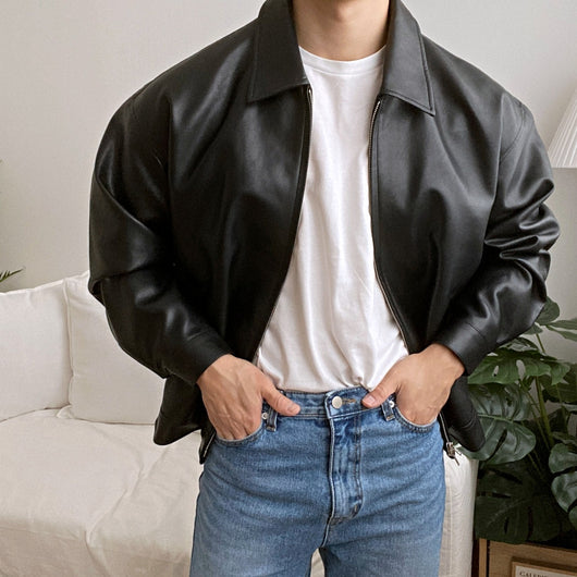 Chaqueta de Cuero para Motociclista Estilo Baseball - Image 13