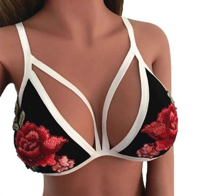 Conjunto de Lencería con Encaje Bordado de Rosas - Image 9