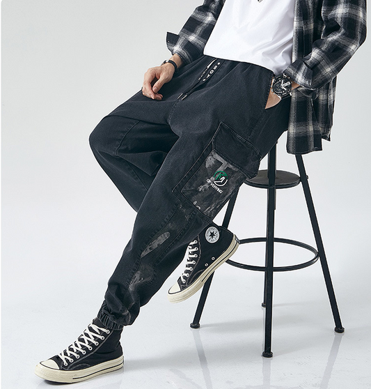Pantalón Retro Holgado Talla Grande para Hombre