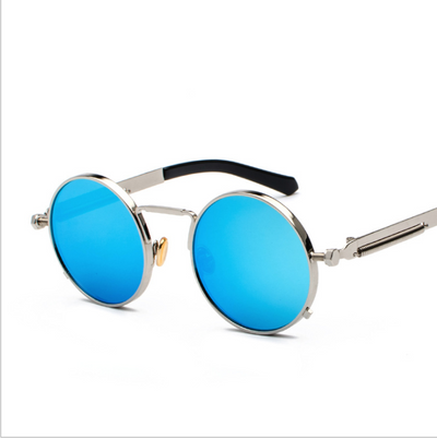 Gafas de Sol Estilo Punk con Patas Metálicas y Lentes Reflectivas - Image 18