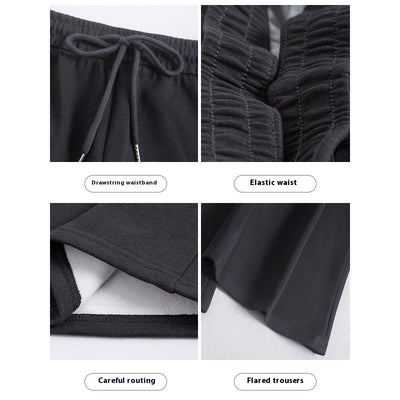 Pantalones Deportivos Acampanados Forrados en Fleece para Mujer - Cintura Alta Reductora - Image 4