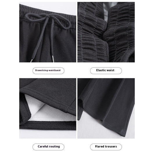 Pantalones Deportivos Acampanados Forrados en Fleece para Mujer - Cintura Alta Reductora - Image 4