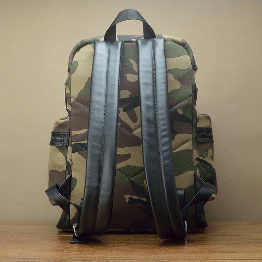 Mochila Táctica Camuflaje en Lona y Cuero - Image 7
