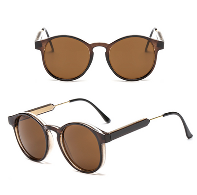 Gafas de Sol Redondas Retro Coreanas para Mujer con Marco Metálico - Image 3