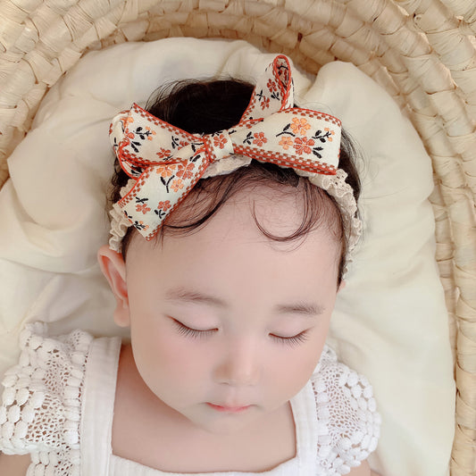 Diadema Elástica de Algodón para Bebé - Tiara Princesa