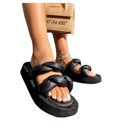 Sandalias Romanas Negras para Playa - Chanclas Cómodas para Mujer - Image 5