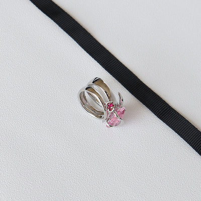 Anillo de Circón con Cristal Flor de Durazno - Image 2