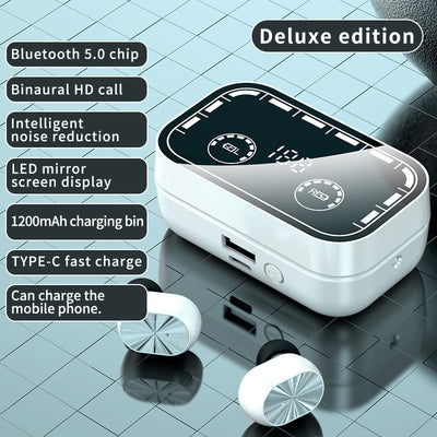 Auriculares Inalámbricos Bluetooth con Linterna LED y Control Táctil - Image 14