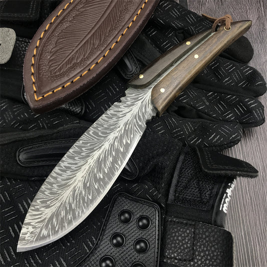 Cuchillo Táctico de Defensa Personal con Hoja de Acero Endurecido