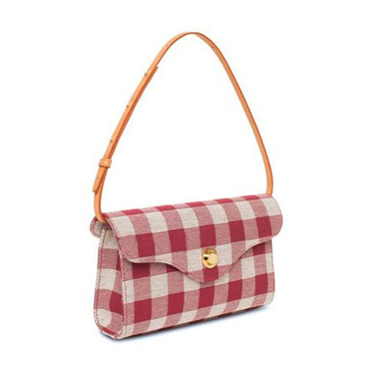 Bolsa de Hombro Cuadros Blanco y Negro