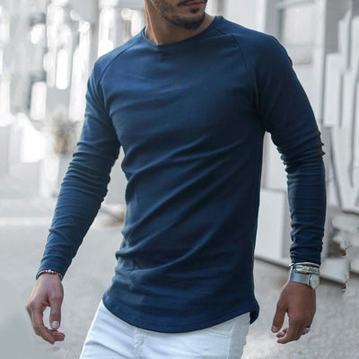 Suéter Cuello Redondo Manga Larga Ajustado para Hombre - Image 2