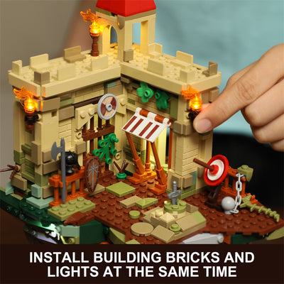 Castillo Medieval con Iluminación LED - Juguete Construcción Bloques - Image 9