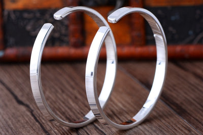 Pulsera de Plata Pulida para Parejas - Diseño Minimalista - Image 9