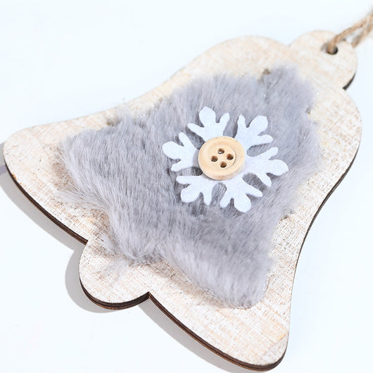 Adorno Navideño de Madera con Peluche - Colgante Decorativo - Image 9