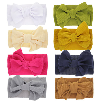 Diadema con Moño para Recién Nacido - Colores Sólidos - Image 4